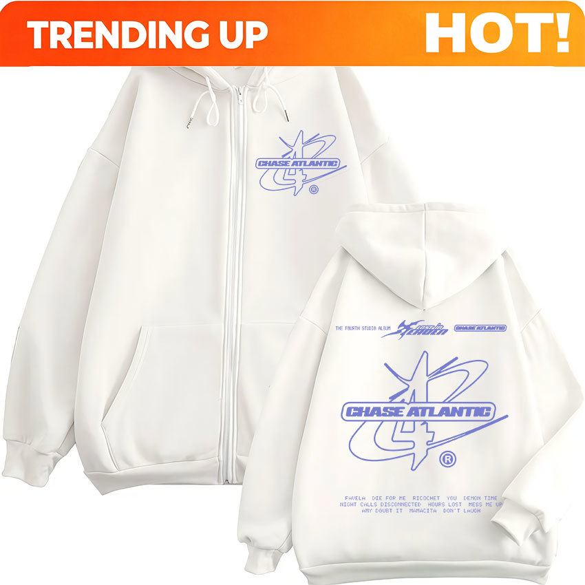 Mens Fashion Zip Up Hoodies - Sweat-shirt à capuche zippé imprimé Rock