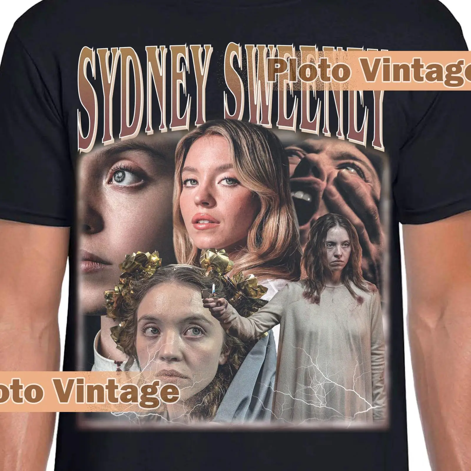 Men'S Fashion Sydney - T-shirt vintage Sydney Sweeney style bootleg,