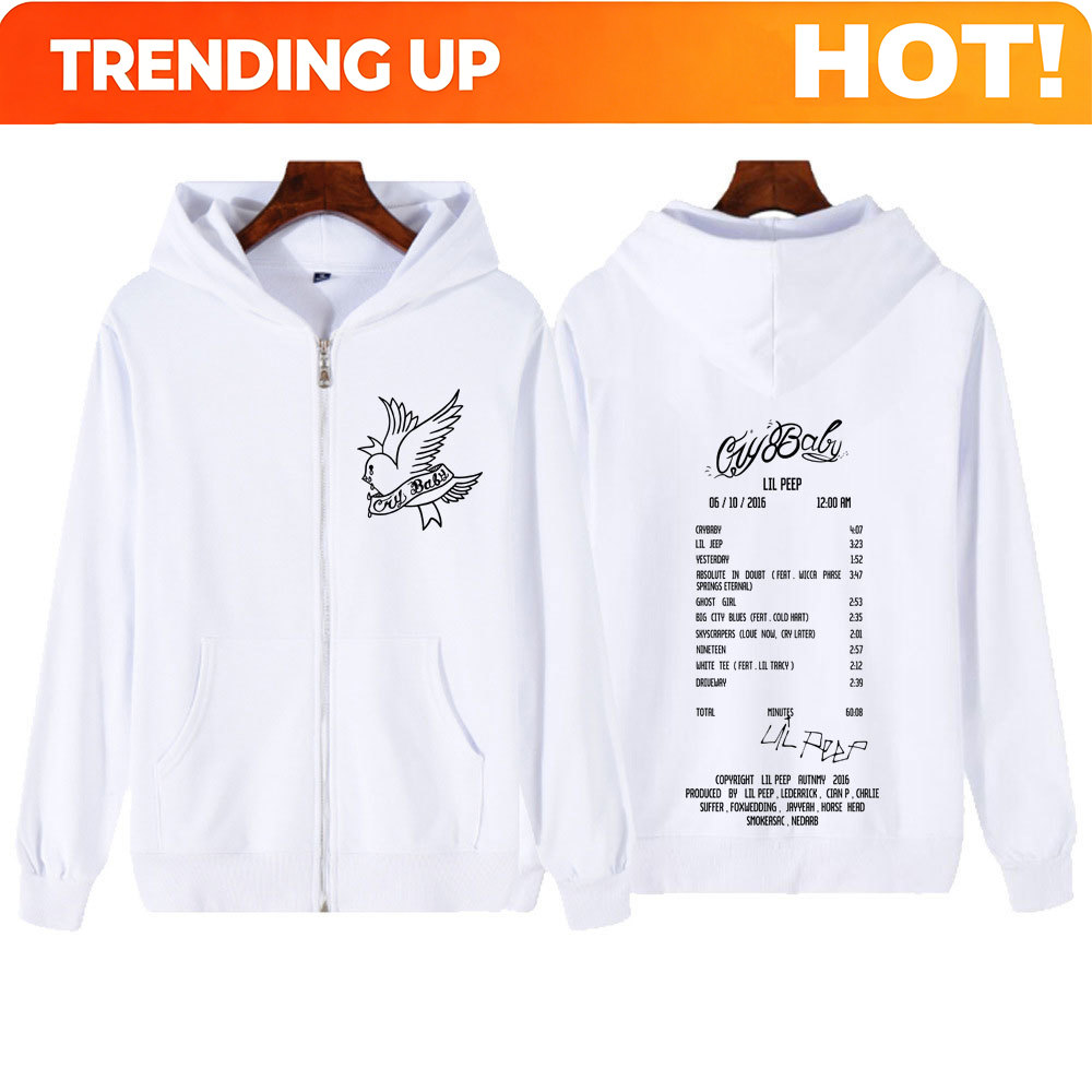 Mens Fashion Zip Up Hoodies - Sweat-shirt à capuche zippé graphique Lil