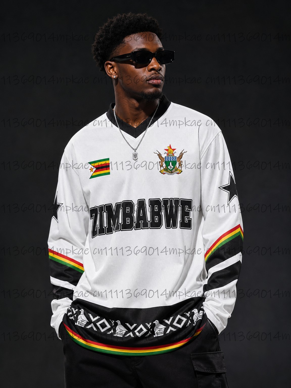 Men'S Fashion T Shirts - T-shirt à manches longues col en