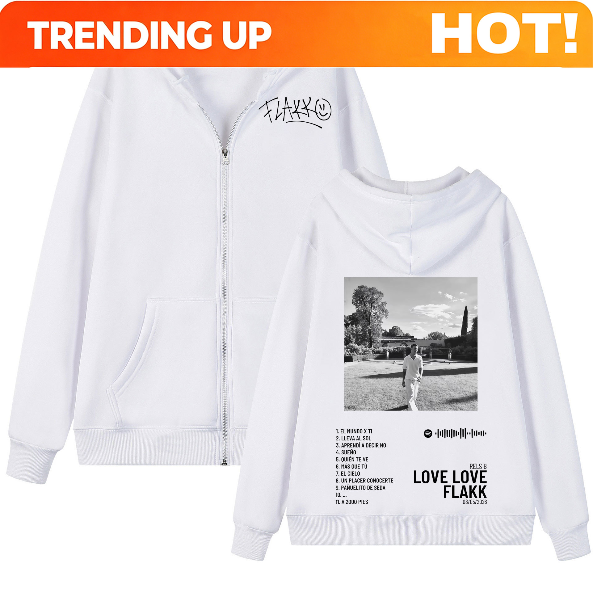 Sweat à capuche zippé graphiqu - Mens Fashion Zip Up Hoodies avis et prix