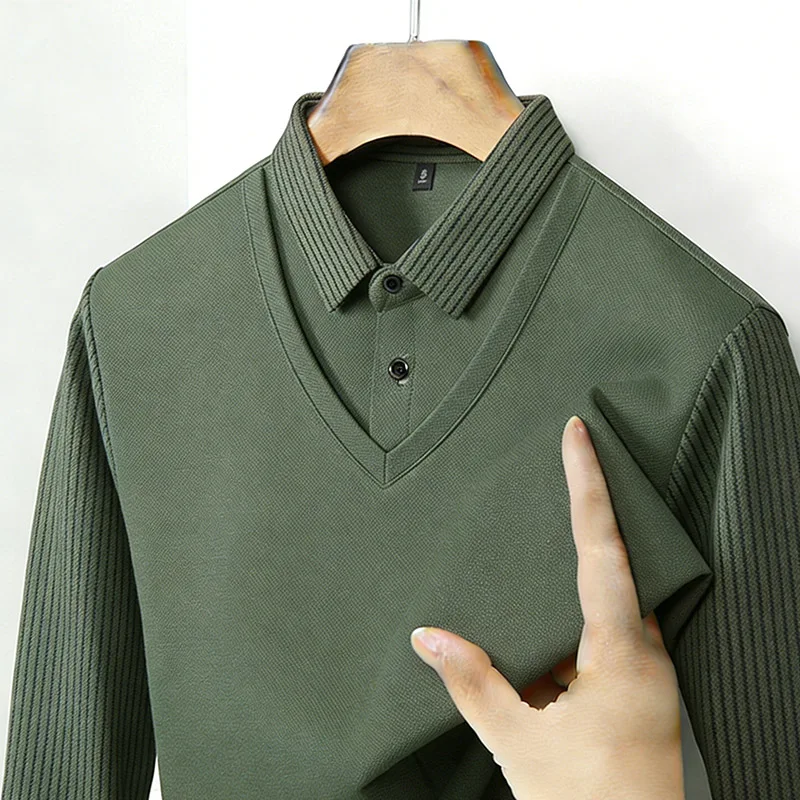 Chemise à col en V à manches l - Mens Fashion Clothes avis et prix